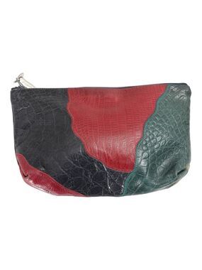 Sharif Patchwork Clutch Accessories Bag Black/Red/Green One Size Vintage